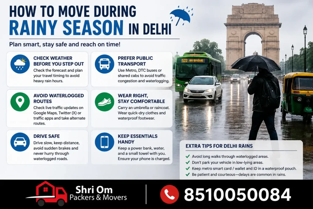 How to Move During Rainy Season in Delhi