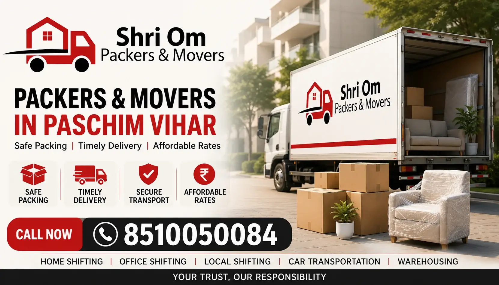 Packers and Movers in Paschim Vihar